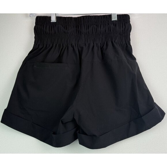 THE BUBBLE Black Pull-On Shorts Wide Waistband Drawstring Cuffed NWT Siz XS - Picture 7 of 10